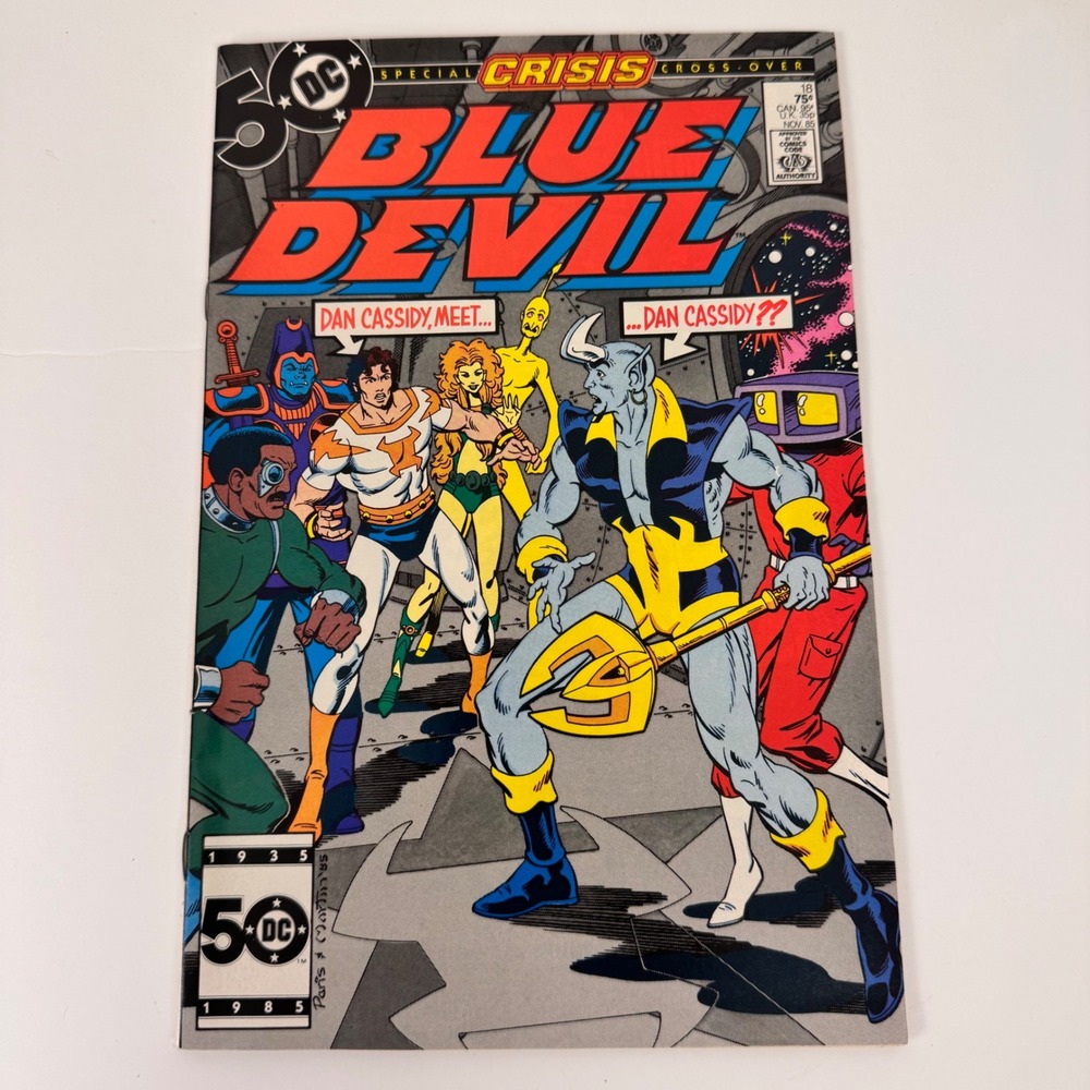 DC Comics Blue Devil 18 Special Crisis Crossover 1985 Protective Bag and Board